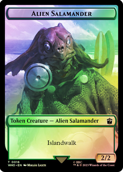 {Alien Salamander Token} // {Human Noble Token}\nDoctor Who Commander\nSingle\nMagic The Gathering