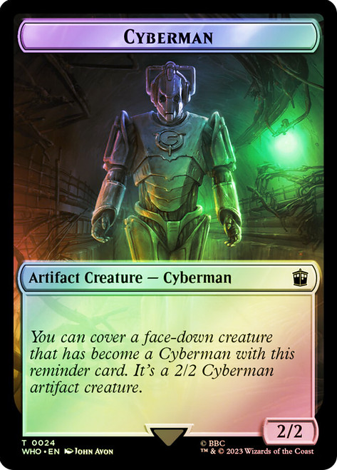 {Cyberman Token} // {Human Noble Token}\nDoctor Who Commander\nSingle\nMagic The Gathering
