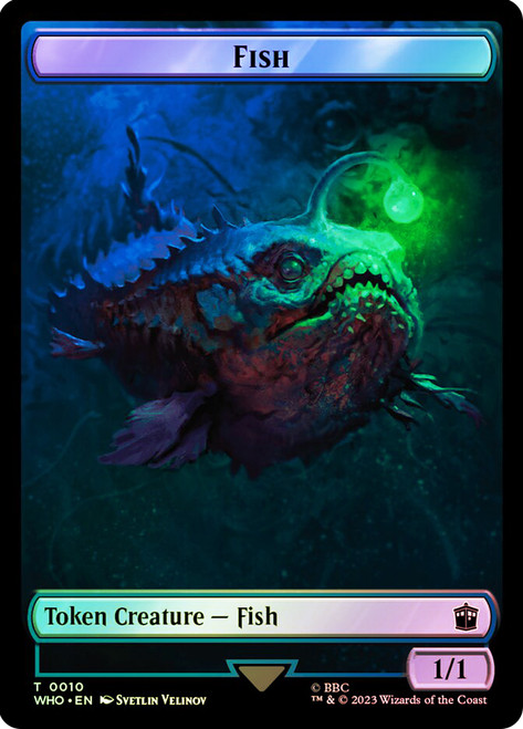 {Fish Token} // {Treasure Token} (#029)\nDoctor Who Commander\nSingle\nMagic The Gathering