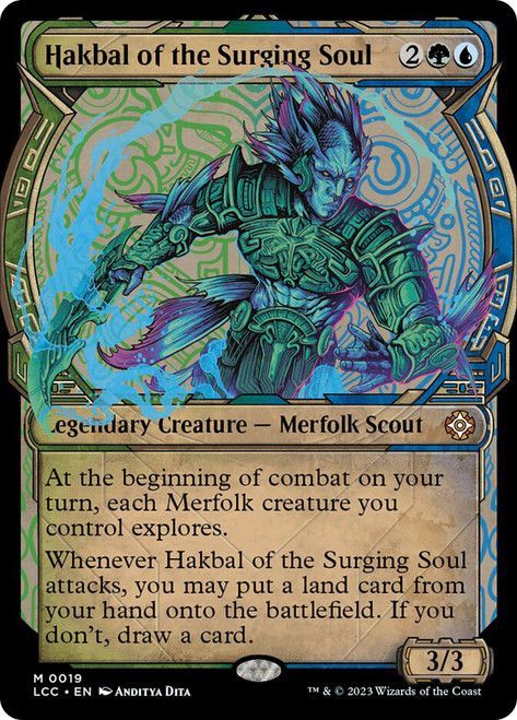 Hakbal of the Surging Soul (Showcase)\nThe Lost Caverns of Ixalan Commander - Variants\nSingle\nMagic The Gathering