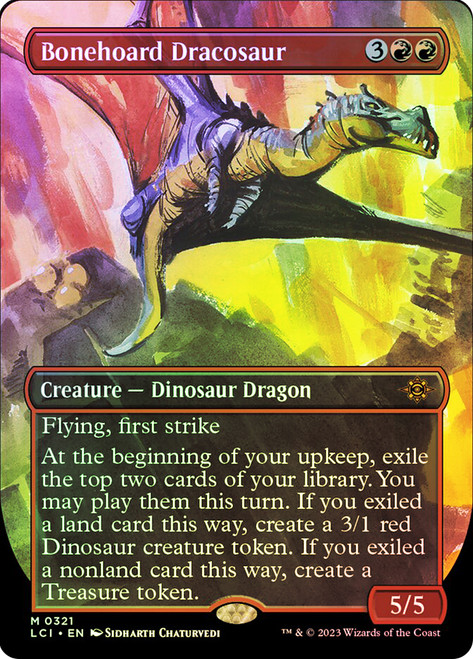 Bonehoard Dracosaur (Borderless)\nThe Lost Caverns of Ixalan - Variants\nSingle\nMagic The Gathering