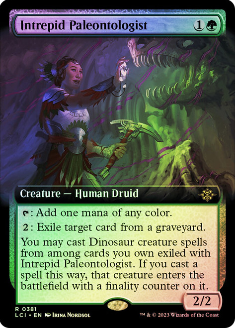 Intrepid Paleontologist (Extended Art)\nThe Lost Caverns of Ixalan - Variants\nSingle\nMagic The Gathering