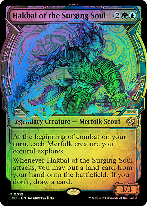 Hakbal of the Surging Soul (Showcase)\nThe Lost Caverns of Ixalan Commander - Variants\nSingle\nMagic The Gathering