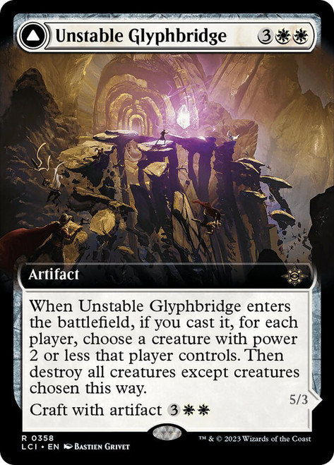 Unstable Glyphbridge // Sandswirl Wanderglyph (Extended Art)\nThe Lost Caverns of Ixalan - Variants\nSingle\nMagic The Gathering