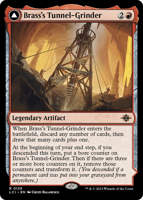Brass's Tunnel-Grinder // Tecutlan, the Searing Rift\nThe Lost Caverns of Ixalan\nSingle\nMagic The Gathering