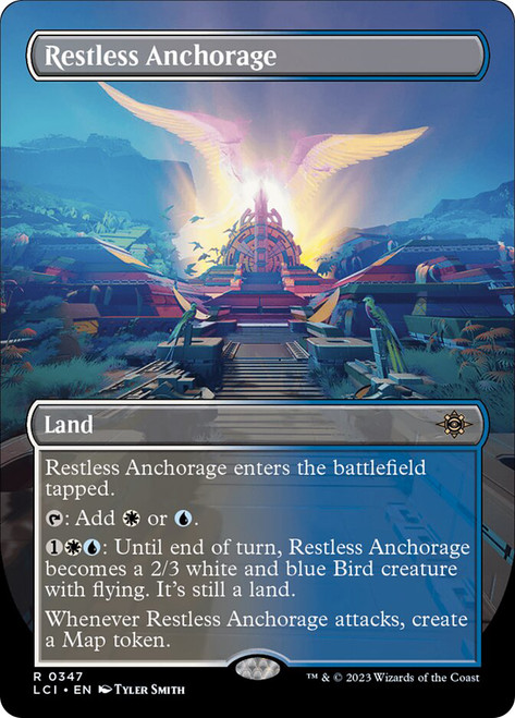 Restless Anchorage (Borderless)\nThe Lost Caverns of Ixalan - Variants\nSingle\nMagic The Gathering