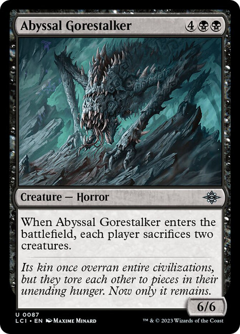 Abyssal Gorestalker\nThe Lost Caverns of Ixalan\nSingle\nMagic The Gathering