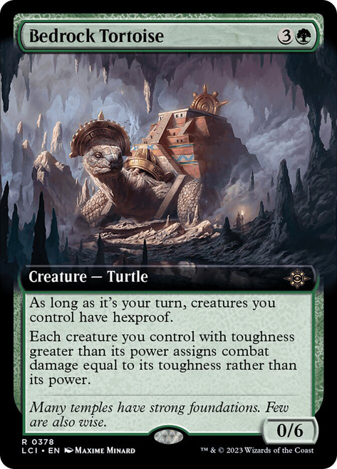 Bedrock Tortoise (Extended Art)\nThe Lost Caverns of Ixalan - Variants\nSingle\nMagic The Gathering