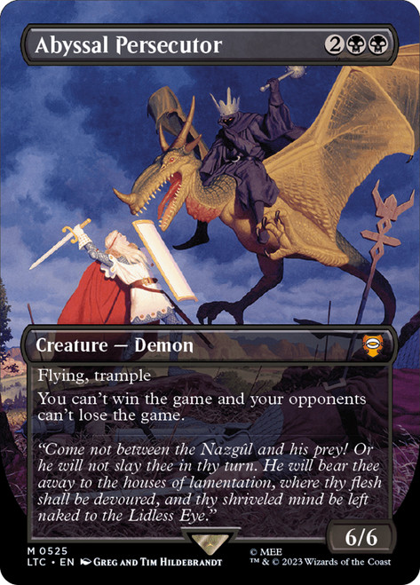 Abyssal Persecutor (Borderless)\nThe Lord of the Rings Commander - Variants\nSingle\nMagic The Gathering