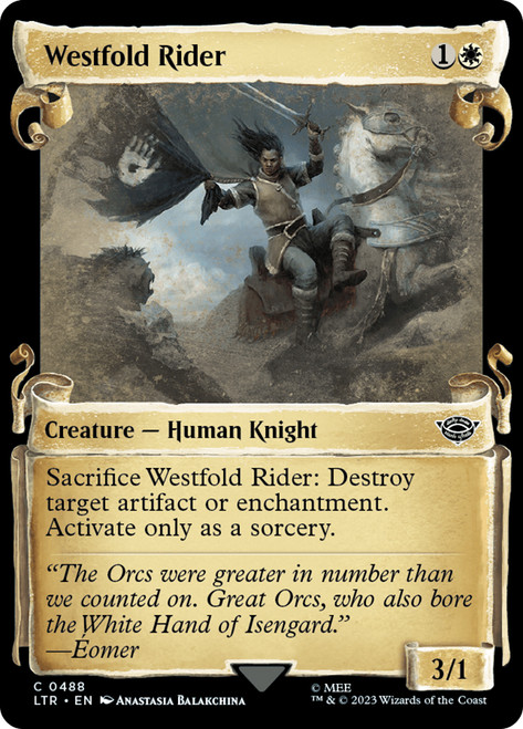 Westfold Rider (Showcase)\nThe Lord of the Rings - Variants\nSingle\nMagic The Gathering