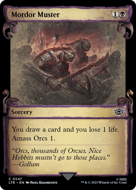 Mordor Muster (Showcase)\nThe Lord of the Rings - Variants\nSingle\nMagic The Gathering