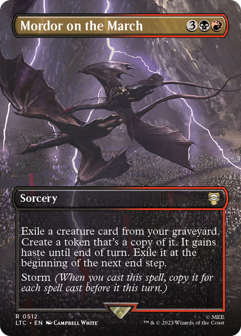 Mordor on the March (Borderless)\nThe Lord of the Rings Commander - Variants\nSingle\nMagic The Gathering