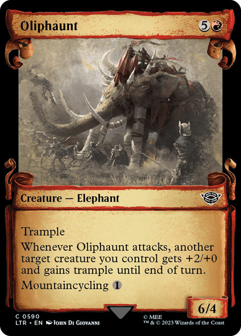 Oliphaunt (Showcase)\nThe Lord of the Rings - Variants\nSingle\nMagic The Gathering