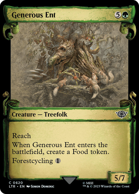 Generous Ent (Showcase)\nThe Lord of the Rings - Variants\nSingle\nMagic The Gathering