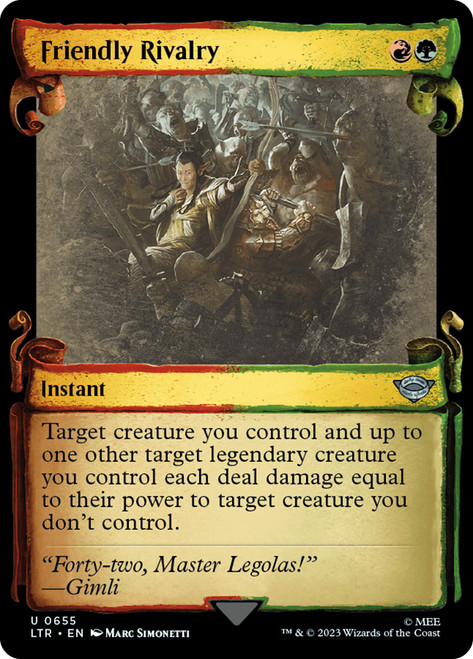 Friendly Rivalry (Showcase)\nThe Lord of the Rings - Variants\nSingle\nMagic The Gathering