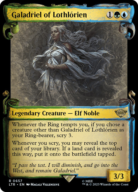 Galadriel of Lothlorien (#657) (Showcase)\nThe Lord of the Rings - Variants\nSingle\nMagic The Gathering