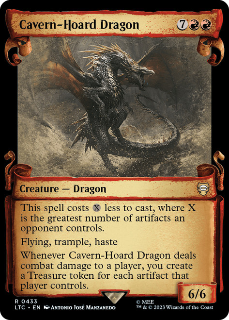 Cavern-Hoard Dragon (Showcase)\nThe Lord of the Rings Commander - Variants\nSingle\nMagic The Gathering