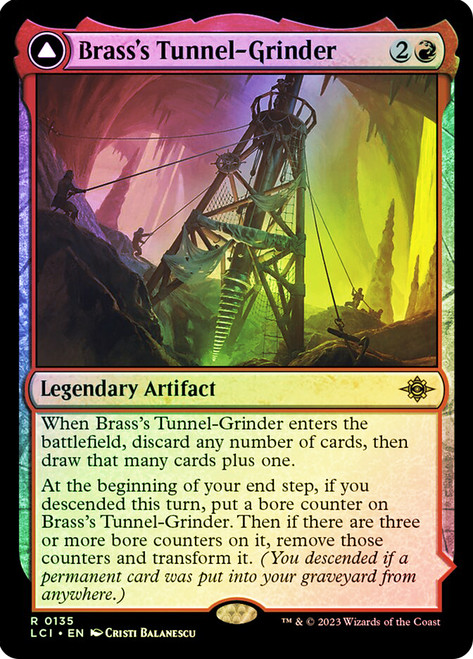 Brass's Tunnel-Grinder // Tecutlan, the Searing Rift (Extended Art 