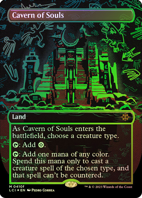 Cavern of Souls (Borderless) (Neon Ink Green) | The Lost Caverns 