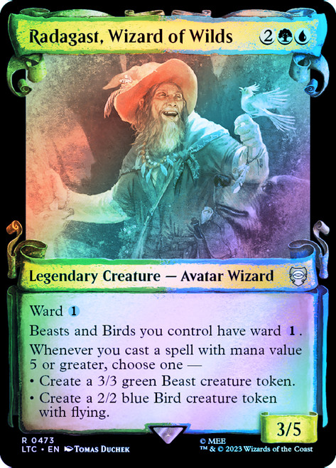 Radagast, Wizard of Wilds (Showcase) (Silver Foil)\nThe Lord of the Rings Commander - Alternate Foil\nSingle\nMagic The Gathering