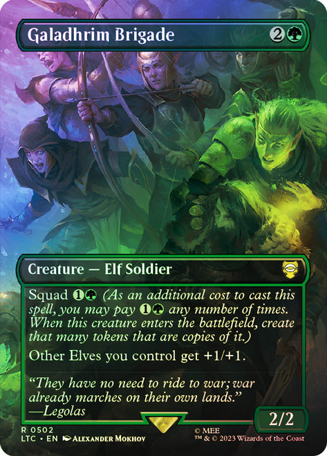 Galadhrim Brigade (Borderless)\nThe Lord of the Rings Commander - Variants\nSingle\nMagic The Gathering