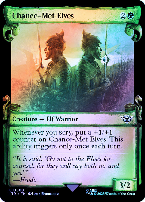 Chance-Met Elves (Showcase) (Silver Foil)\nThe Lord of the Rings - Alternate Foil\nSingle\nMagic The Gathering