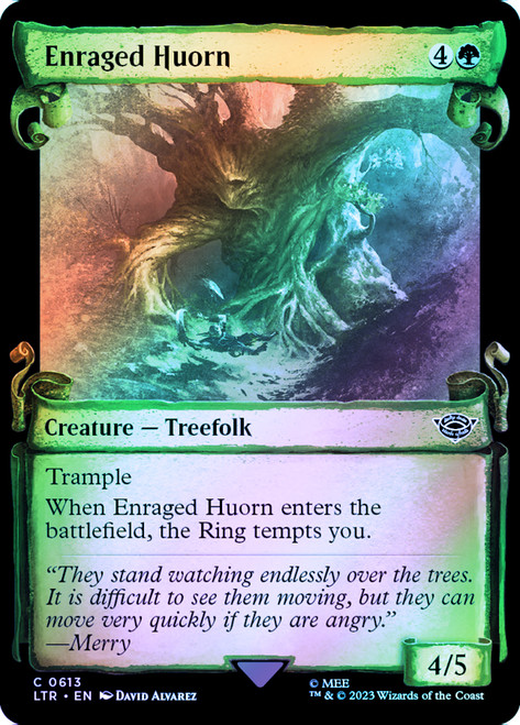 Enraged Huorn (Showcase) (Silver Foil)\nThe Lord of the Rings - Alternate Foil\nSingle\nMagic The Gathering