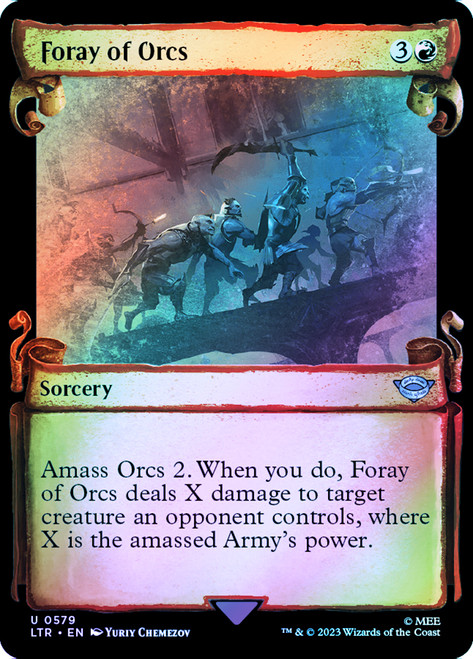 Foray of Orcs (Showcase) (Silver Foil)\nThe Lord of the Rings - Alternate Foil\nSingle\nMagic The Gathering