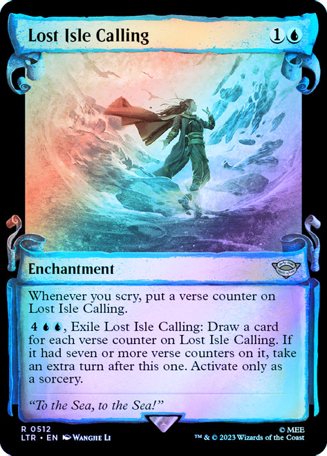 Lost Isle Calling (Showcase) (Silver Foil)\nThe Lord of the Rings - Alternate Foil\nSingle\nMagic The Gathering