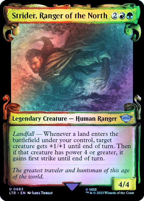 Strider, Ranger of the North (Showcase) (Silver Foil)\nThe Lord of the Rings - Alternate Foil\nSingle\nMagic The Gathering
