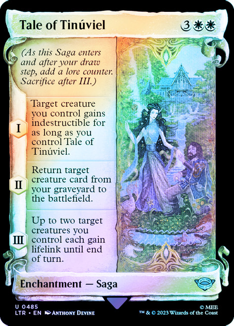 Tale of Tinuviel (Showcase) (Silver Foil)\nThe Lord of the Rings - Alternate Foil\nSingle\nMagic The Gathering