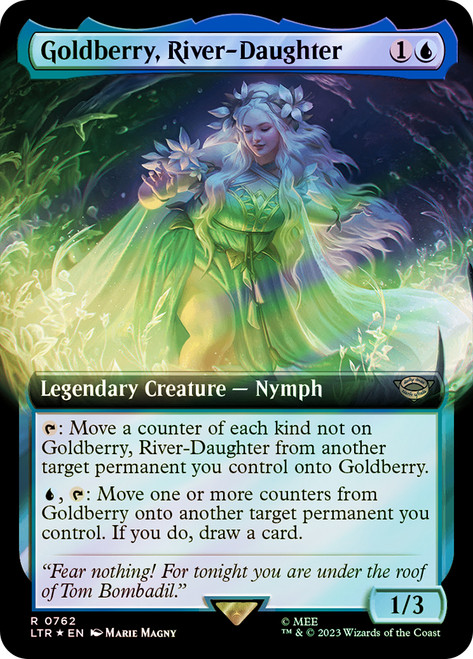 Goldberry, River-Daughter (Extended Art) (Surge Foil)\nThe Lord of the Rings - Alternate Foil\nSingle\nMagic The Gathering