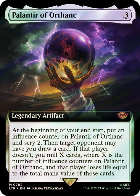 Palantir of Orthanc (Extended Art) (Surge Foil)\nThe Lord of the Rings - Alternate Foil\nSingle\nMagic The Gathering