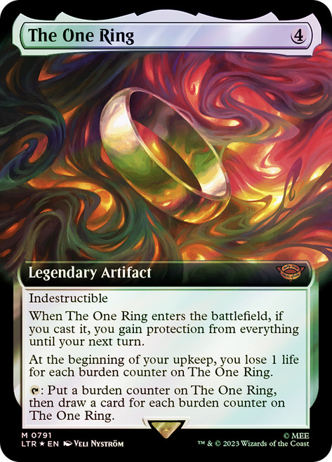 The One Ring (Extended Art) (Surge Foil)\nThe Lord of the Rings - Alternate Foil\nSingle\nMagic The Gathering