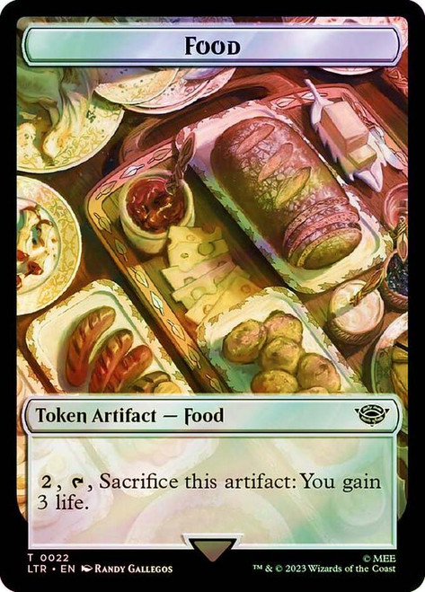 {Food Token} (#022) // {Orc Army Token} (#019) (Surge Foil)\nThe Lord of the Rings - Alternate Foil\nSingle\nMagic The Gathering