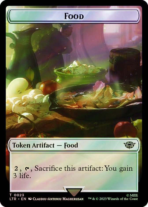 {Food Token} (#023) // {Treasure Token} (Surge Foil)\nThe Lord of the Rings - Alternate Foil\nSingle\nMagic The Gathering
