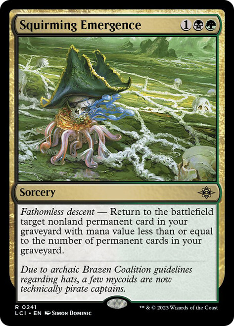 Squirming Emergence\nThe Lost Caverns of Ixalan\nSingle\nMagic The Gathering