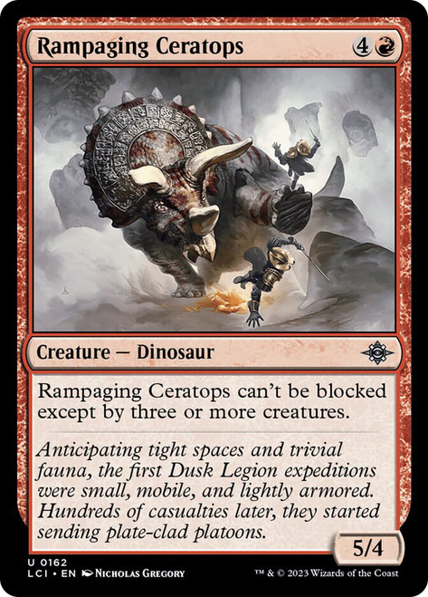 Rampaging Ceratops\nThe Lost Caverns of Ixalan\nSingle\nMagic The Gathering
