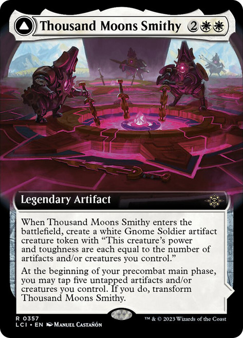 Thousand Moons Smithy // Barracks of the Thousand (Extended Art)\nThe Lost Caverns of Ixalan - Variants\nSingle\nMagic The Gathering