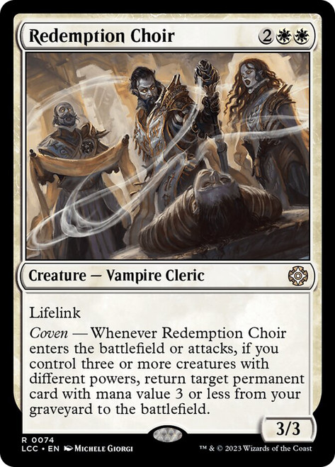 Redemption Choir\nThe Lost Caverns of Ixalan Commander\nSingle\nMagic The Gathering