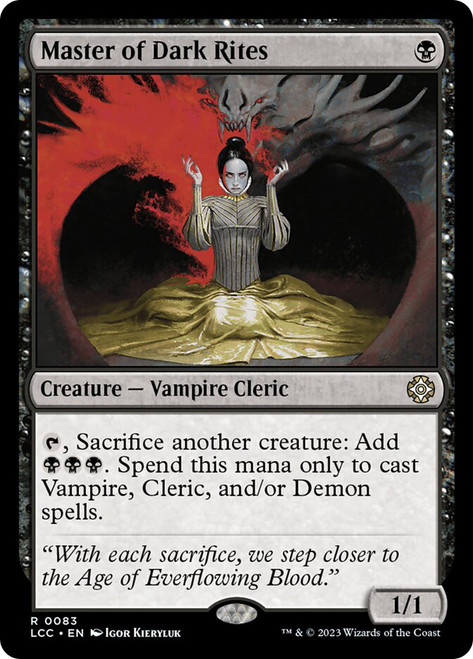 Master of Dark Rites\nThe Lost Caverns of Ixalan Commander\nSingle\nMagic The Gathering