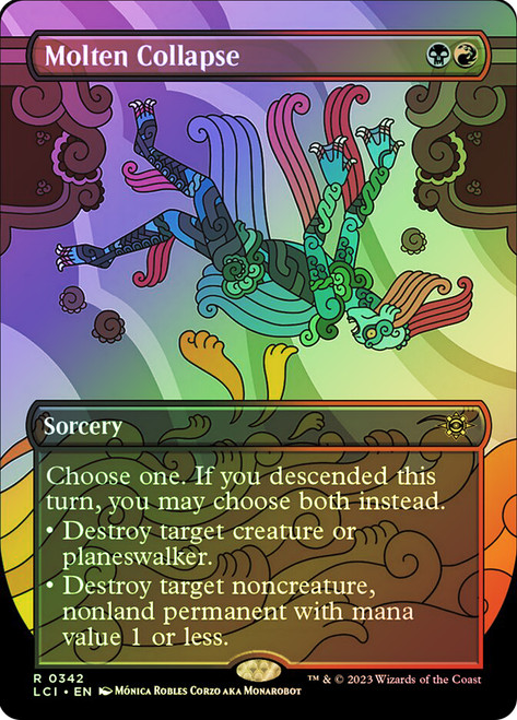 Molten Collapse (Borderless)\nThe Lost Caverns of Ixalan - Variants\nSingle\nMagic The Gathering