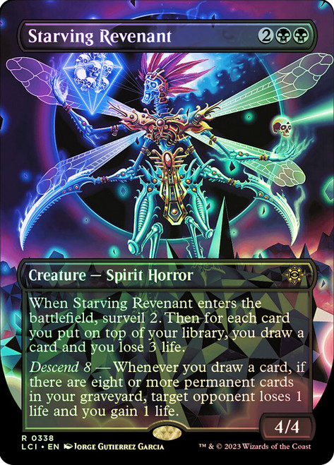 Starving Revenant (Borderless)\nThe Lost Caverns of Ixalan - Variants\nSingle\nMagic The Gathering