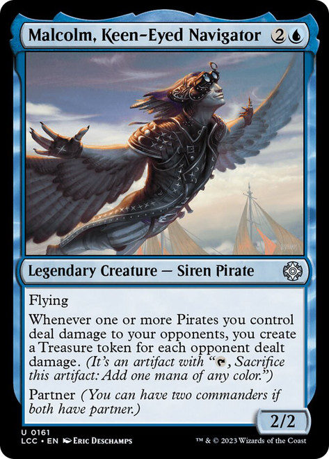 Malcolm, Keen-Eyed Navigator\nThe Lost Caverns of Ixalan Commander\nSingle\nMagic The Gathering
