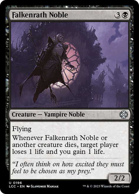 Falkenrath Noble\nThe Lost Caverns of Ixalan Commander\nSingle\nMagic The Gathering