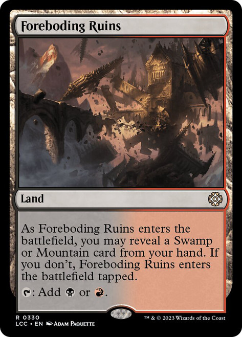 Foreboding Ruins\nThe Lost Caverns of Ixalan Commander\nSingle\nMagic The Gathering