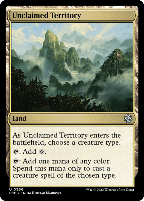 Unclaimed Territory\nThe Lost Caverns of Ixalan Commander\nSingle\nMagic The Gathering