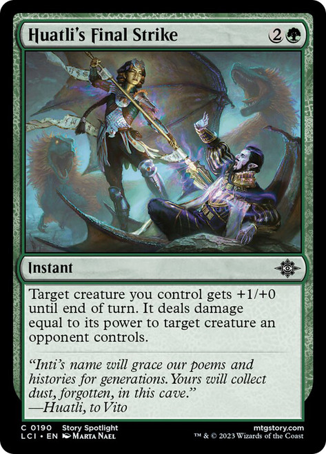 Huatli's Final Strike\nThe Lost Caverns of Ixalan\nSingle\nMagic The Gathering
