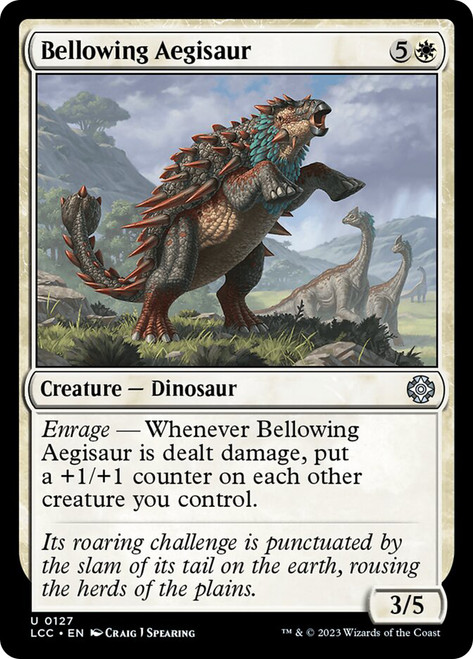 Bellowing Aegisaur\nThe Lost Caverns of Ixalan Commander\nSingle\nMagic The Gathering