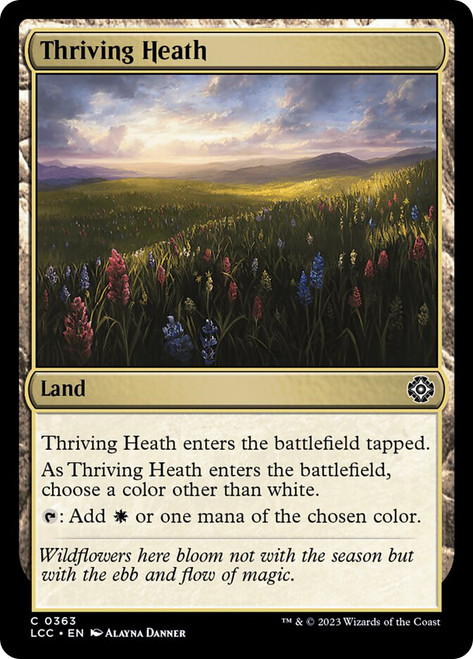 Thriving Heath\nThe Lost Caverns of Ixalan Commander\nSingle\nMagic The Gathering